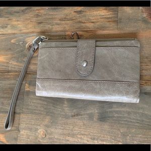 Grey HOBO wallet. Genuine leather. Gently used.